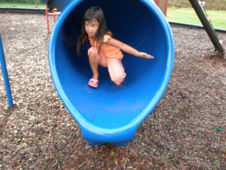 Kasen on the slide